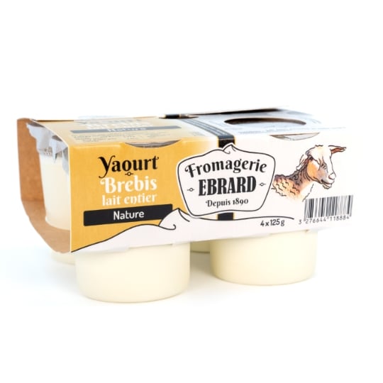 Yaourts de Brebis Nature EBRARD FROMAGERIE
