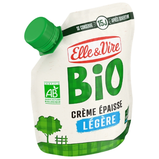 Crème Fraiche Épaisse Légère 12% Mg Bio ELLE & VIRE