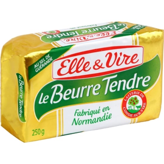 Beurre Demi-sel Tendre Au Sel de Guérande  ELLE & VIRE