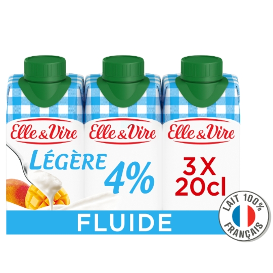 Crème Fluide Et Légère 4% Mat.Gr. ELLE & VIRE