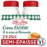Crème Uht Semi-Épaisse Entière ELLE & VIRE