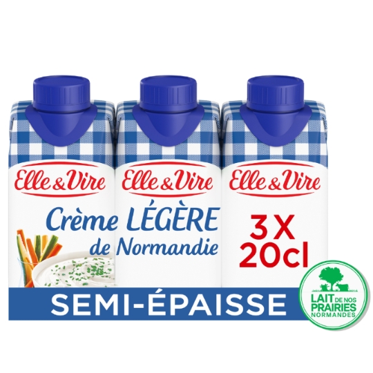 Crème Uht Semi-Épaisse Légère 18% Mg ELLE & VIRE