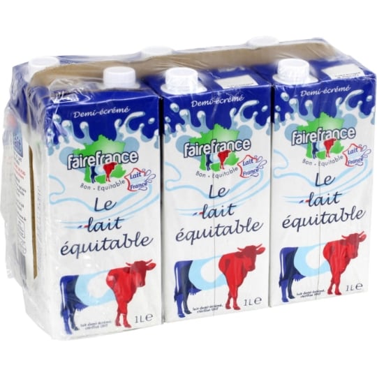 Lait Demi-Ecrémé Stérilisé UHT FAIREFRANCE