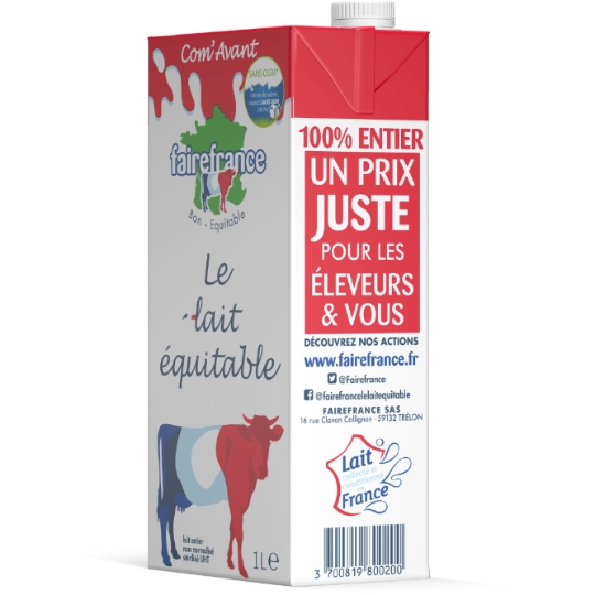 Lait Entier UHT Équitable FAIREFRANCE