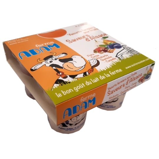 Yaourts aux fruits aux saveurs d'Alsace FERME ADAM