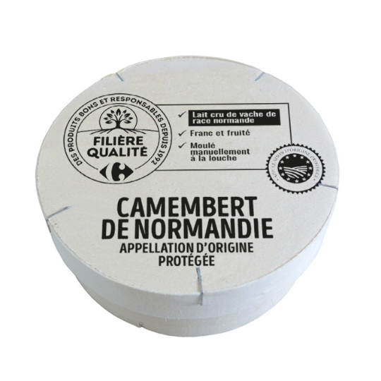 Camembert au Lait Cru A.O.P FILIERE QUALITE CARREFOUR