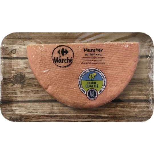 Fromage Munster au lait cru AOP FILIERE QUALITE CARREFOUR