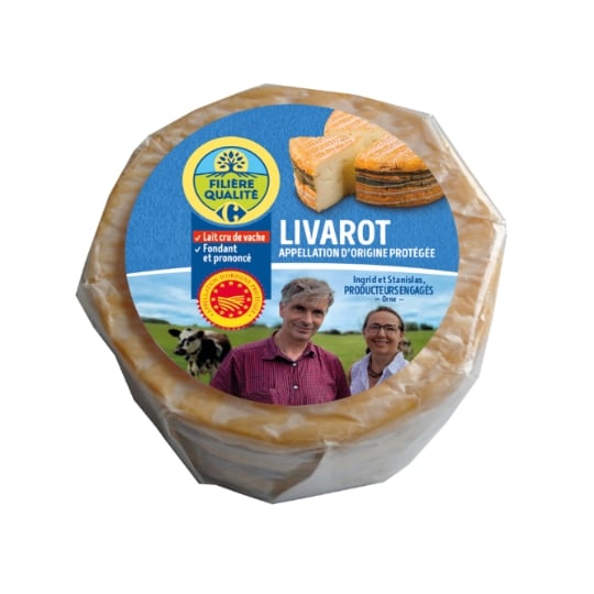 Livarot au Lait Cru de Vache A.O.P FILIERE QUALITE CARREFOUR