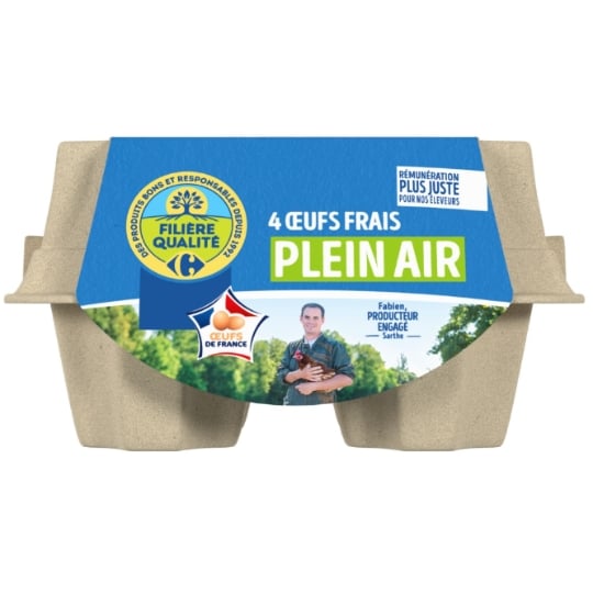 Œufs de poules plein air FILIERE QUALITE CARREFOUR