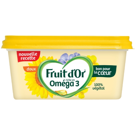 Margarine doux oméga 3 et 6 sans huile de palme FRUIT D'OR