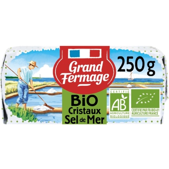 Beurre Demi-sel Bio Aux Cristaux de Sel de Mer de Noirmoutier GRAND FERMAGE