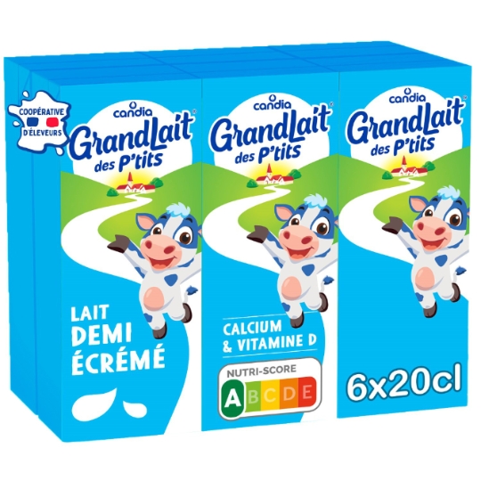 Lait Demi Écrémé Nature Enfant GRANDLAIT