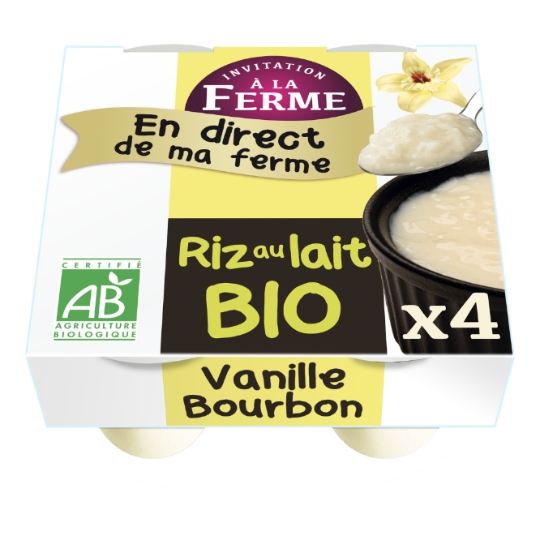 Riz au lait vanille Bio INVITATION A LA FERME