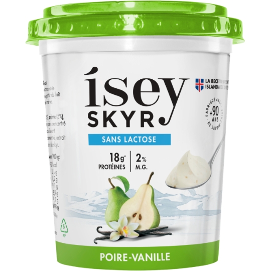 Skyr Poire-Vanille sans Lactose 2% M.G. ISEY SKYR