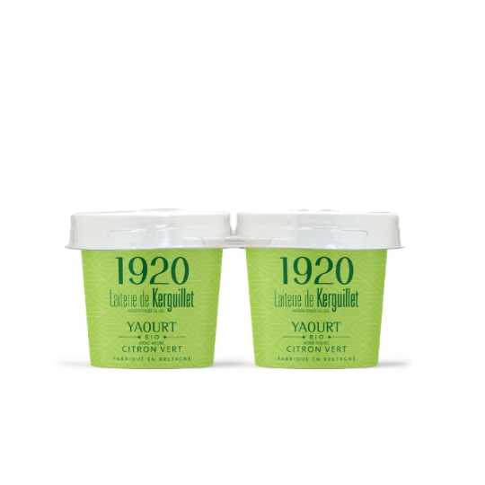Yaourt 1920 citron vert bio KERGUILLET