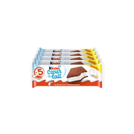 Biscuit Cœur au Lait, Mousse au Lait et Cœur Fondant KINDER