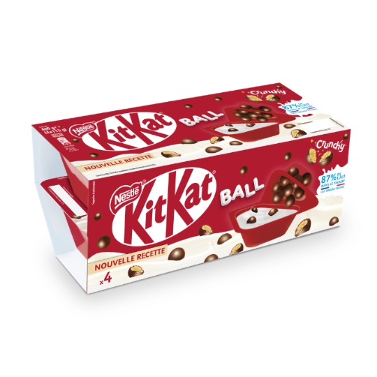 Yaourts Nature Sucré Billes Chocolat KIT KAT