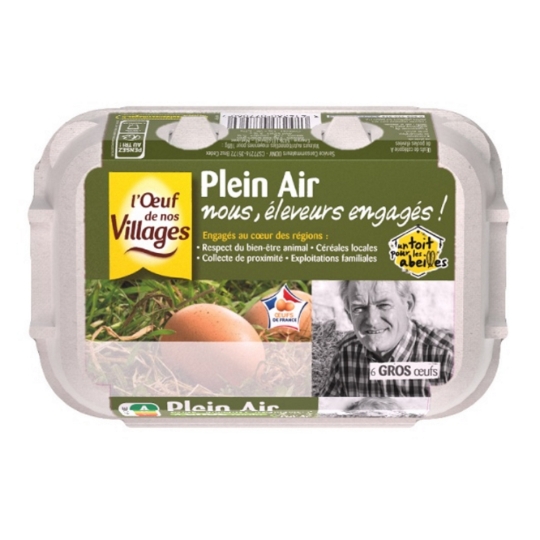 Œufs de Plein Air Calibre Gros L'OEUF DE NOS VILLAGES