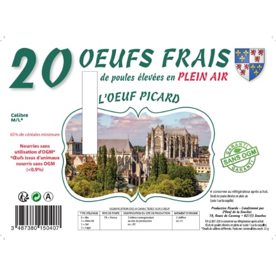 Oeufs Plein Air L'OEUF PICARD