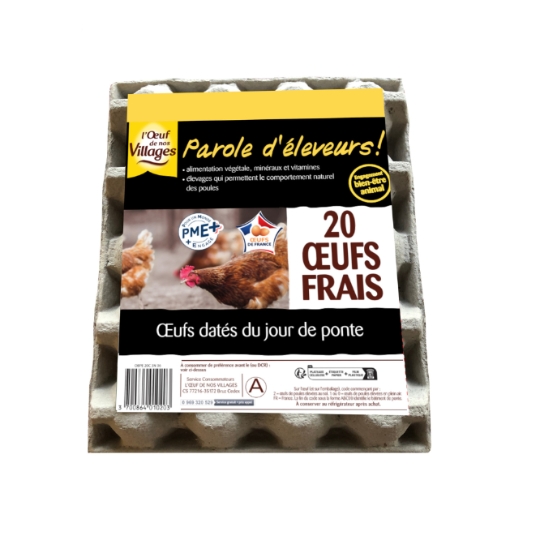 Œufs Frais datés L'ŒUF DE NOS VILLAGES