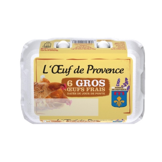 Œufs Frais Gros, Datés du Jour de Ponte, Pondus en Provence L'ŒUF DE PROVENCE