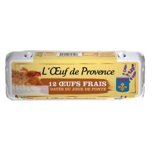 Œufs Frais Datés du Jour de Ponte Pondus En Provence L'ŒUF DE PROVENCE