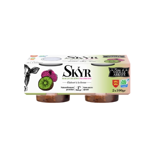 Skyr sur Lit de Kiwi et Framoise 0% MG LA FERME DE LA VIEILLE ABBAYE