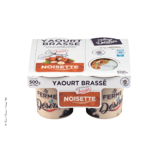 Yaourt Brassé Noisette au Lait Entier LA FERME DESIRIS