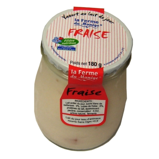 Yaourt Fraise au Lait du Jour LA FERME DU MANEGE