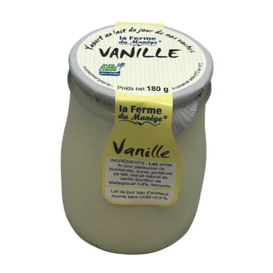 Yaourt Vanille Bourbon au Lait du Jour de Normandie LA FERME DU MANEGE