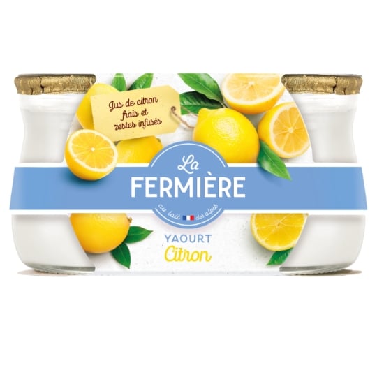 Yaourts Citron Sucré LA FERMIERE