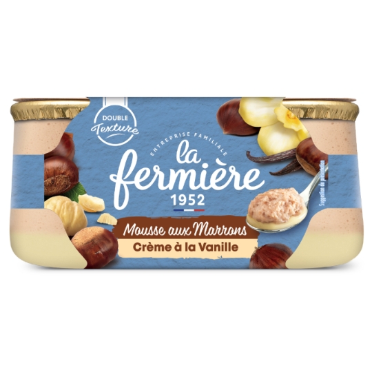 Mousse aux Marrons Crème à la Vanille LA FERMIERE