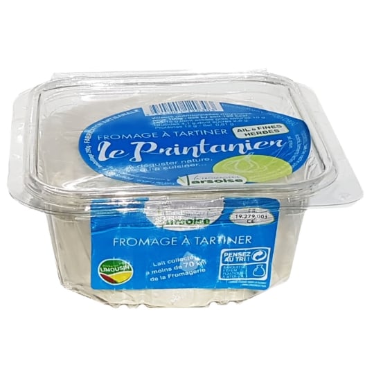 Fromage à tartiner ail et fines & herbes LA FROMAGERIE VARSOISE