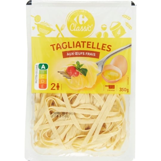 Pâtes Fraîches Tagliatelles aux Œufs Frais CARREFOUR CLASSIC'