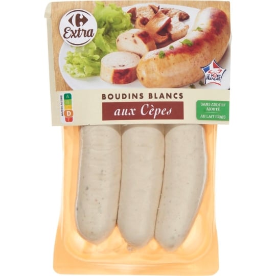Boudin Blanc aux Cèpes CARREFOUR EXTRA