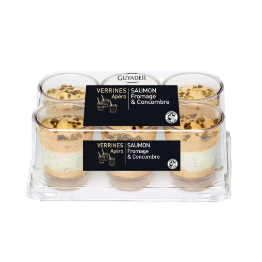 Verrines Saumon Fromage et Concombre GUYADER