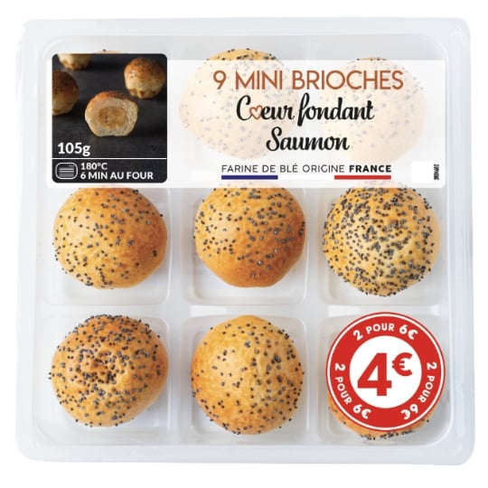 Mini briochettes saumon MIX BUFFET