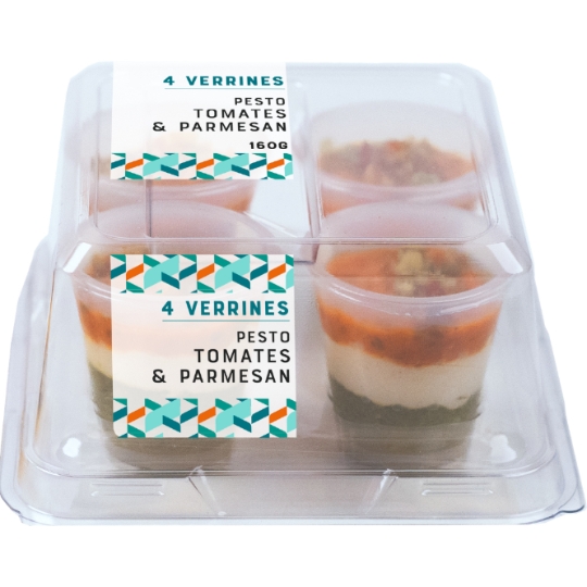 Verrines Pesto Tomates et Mozzarella MIX BUFFET
