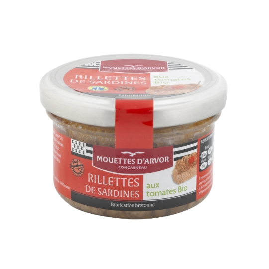 Rillettes de Sardines aux Tomates Bio MOUETTES D'ARVOR