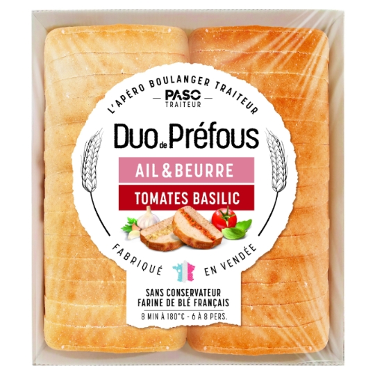 Duo de préfous ail tomates PASO TRAITEUR