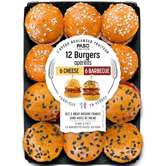 Burgers Apéritifs Cheese et Barbecue PASO TRAITEUR