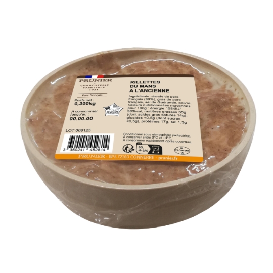 Rillettes du Mans à l'Ancienne PRUNIER