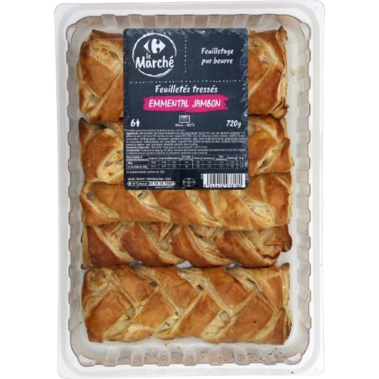 Feuilletés tressés tresse jambon emmental CARREFOUR