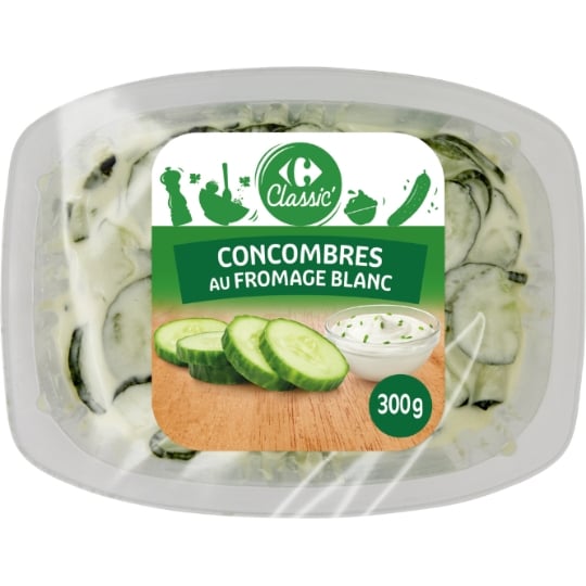 Salades crudités concombres fromage blanc CARREFOUR CLASSIC'
