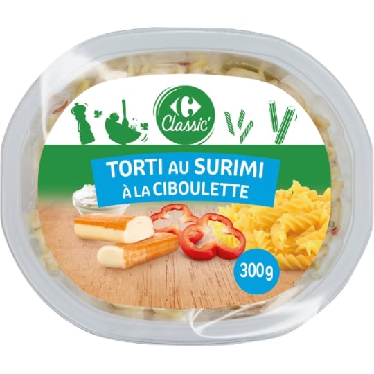 Salade Crudités Torti Surimi Ciboulette CARREFOUR CLASSIC'