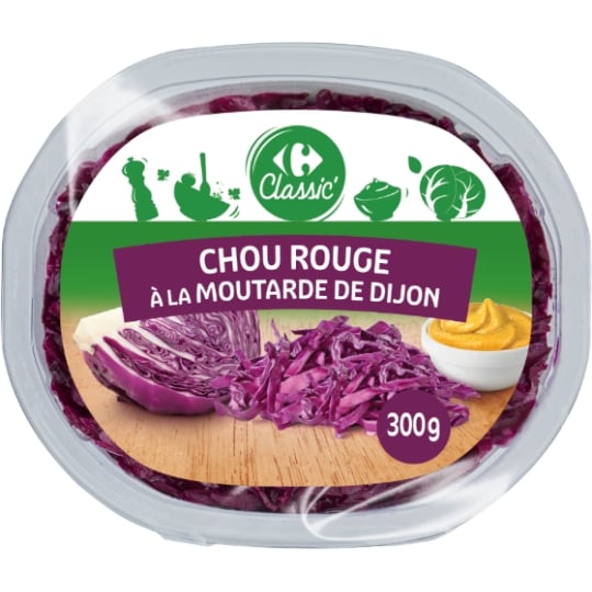 Salades crudités chou rouge à la moutarde CARREFOUR CLASSIC'