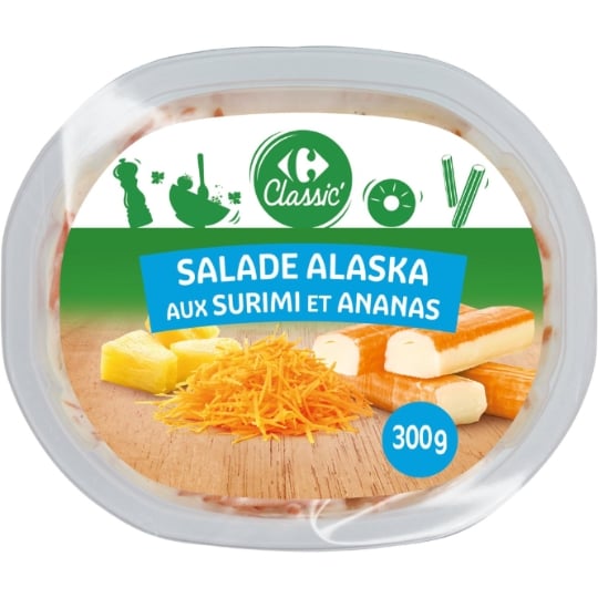 Salades crudités Alaska surimi ananas CARREFOUR CLASSIC'