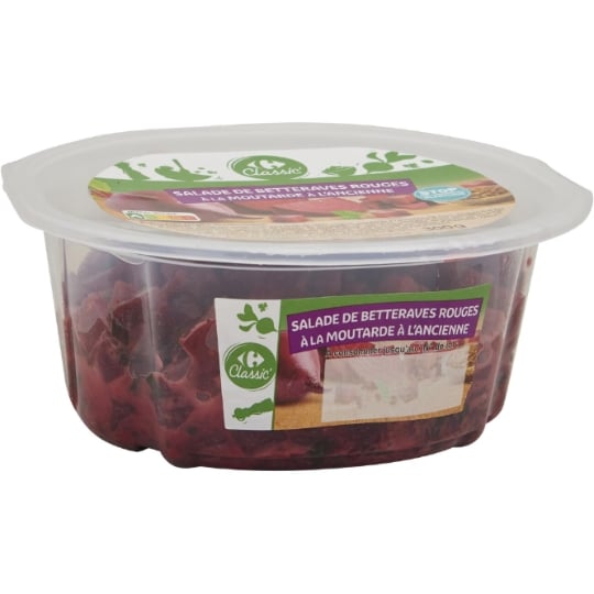 Salades crudités betterave moutarde à l'ancienne CARREFOUR CLASSIC'