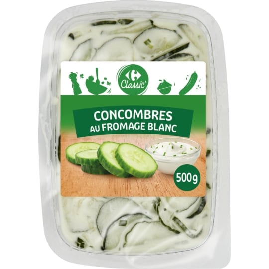 Salades crudités concombre fromage blanc CARREFOUR CLASSIC'