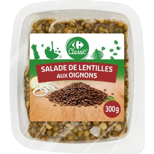 Salades crudités lentilles aux oignons CARREFOUR CLASSIC'